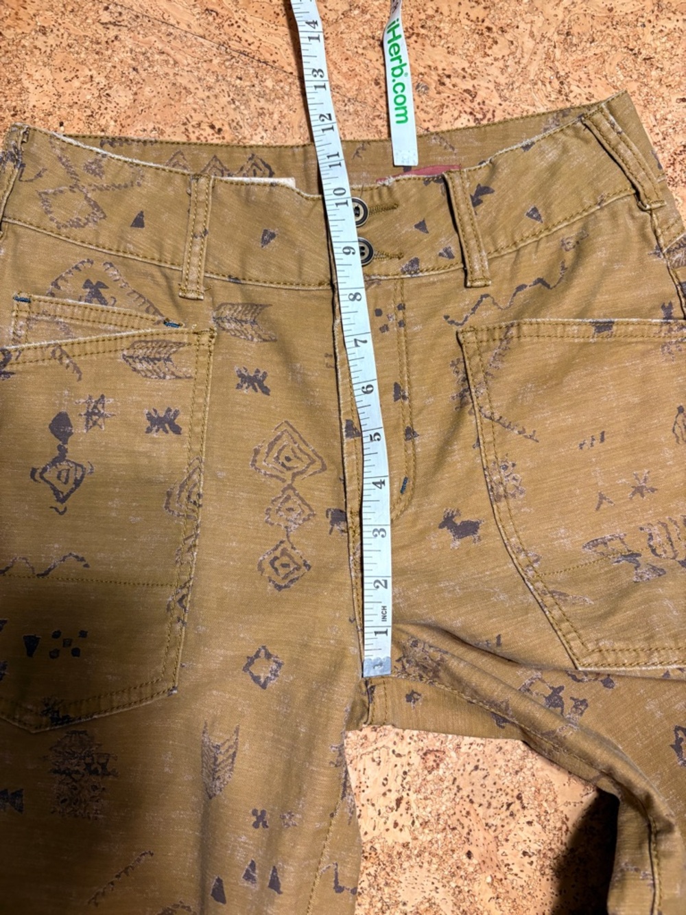 Pilcro The Wanderer Utility Trouser In Ochre Print Sz 26 - Picture 11 of 16